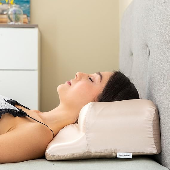 Pernă Anti-Rid cu Husa Satinată – InnovaGoods Youthlow, Memory Foam, Ergonomică [3]