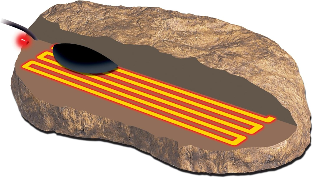 Exo Terra Heating Rock Large – Piatră Încălzitoare pentru Reptile, Consum Redus & Siguranță [2]