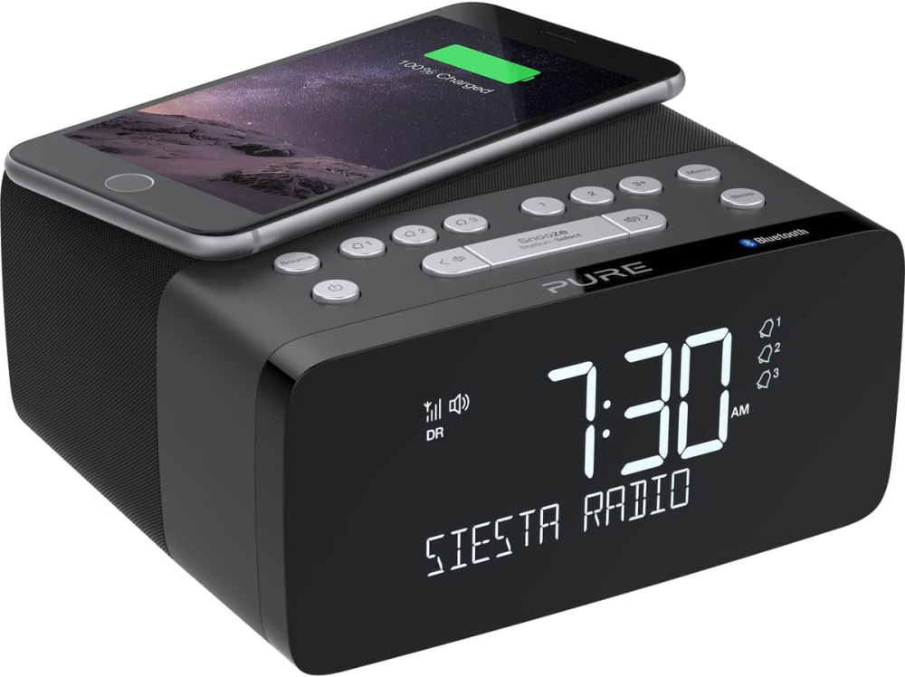 Radio Ceas Bluetooth DAB+ cu Încărcare Wireless Qi și Ecran CrystalVue+ Pure Siesta Charge – , Graphite [2]