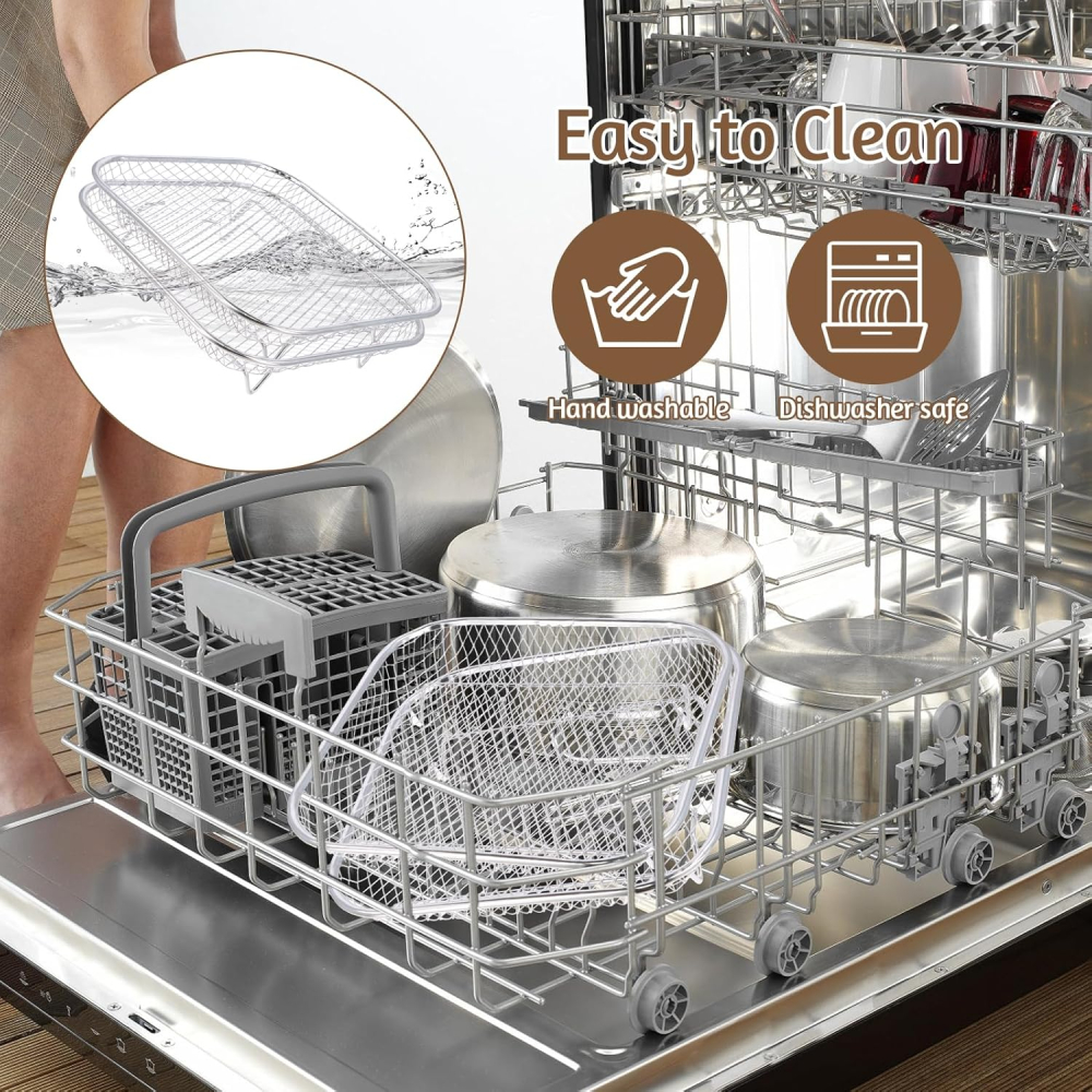 Raft Air Fryer Inox 304 – 3 Niveluri, Compatibil Cosori/Ninja, Deshidratare & Gătire Uniformă [3]