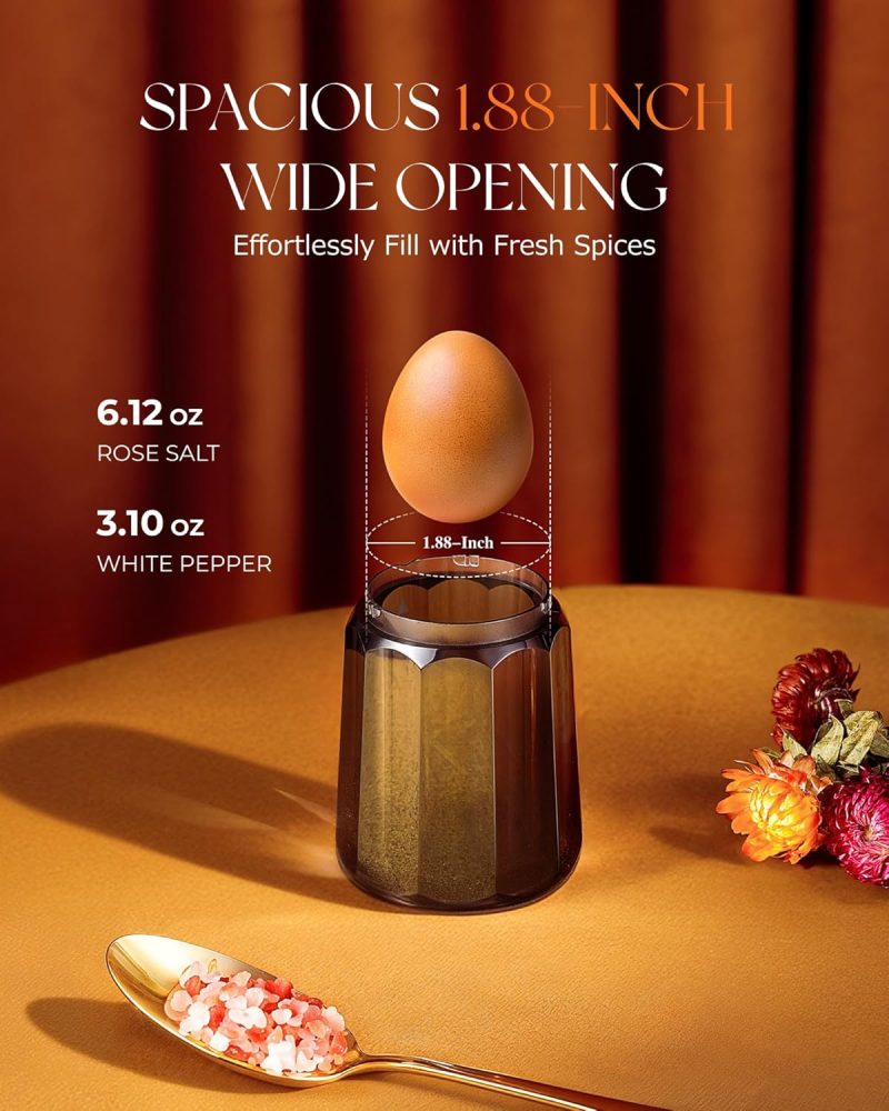 Râșniță Electrică Sare & Piper Sangcon – 2 Viteze, 800mAh, Auto-Curățare, Reglaj 5 Trepte [2]