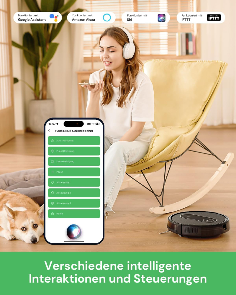 Robot Aspirator cu Mop 2800Pa, 120 min, Control Alexa – Vactidy T7 [2]