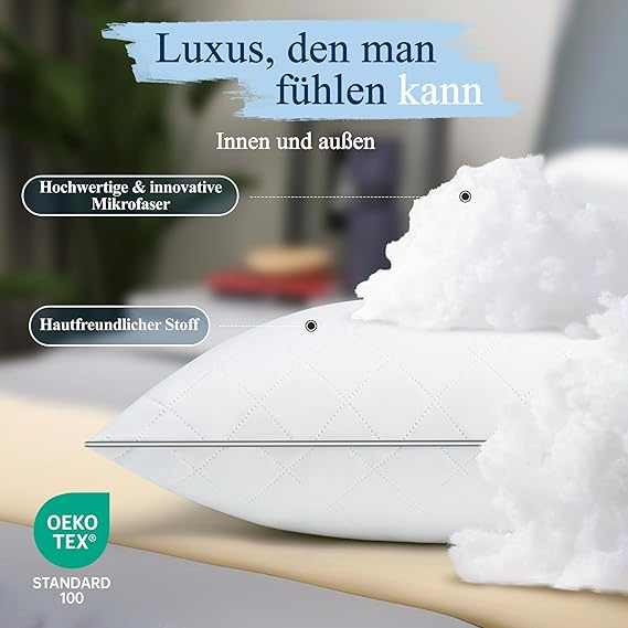 Set 2 perne 40x80 cm – microfibră 950 g, hipoalergenice & Oeko-Tex – Orange Wave [2]