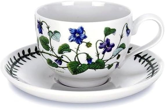 Set 6 Cești Tradiționale Portmeirion Botanic Garden, 0,2 L – Diverse Motive Florale, Fabricate în Anglia [6]