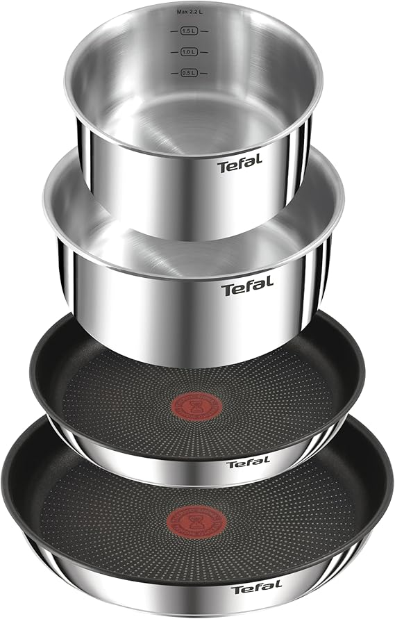 Set oale și tigăi Tefal Ingenio Emotion 5 piese – Inducție, mâner detașabil, Titanium 2X [3]