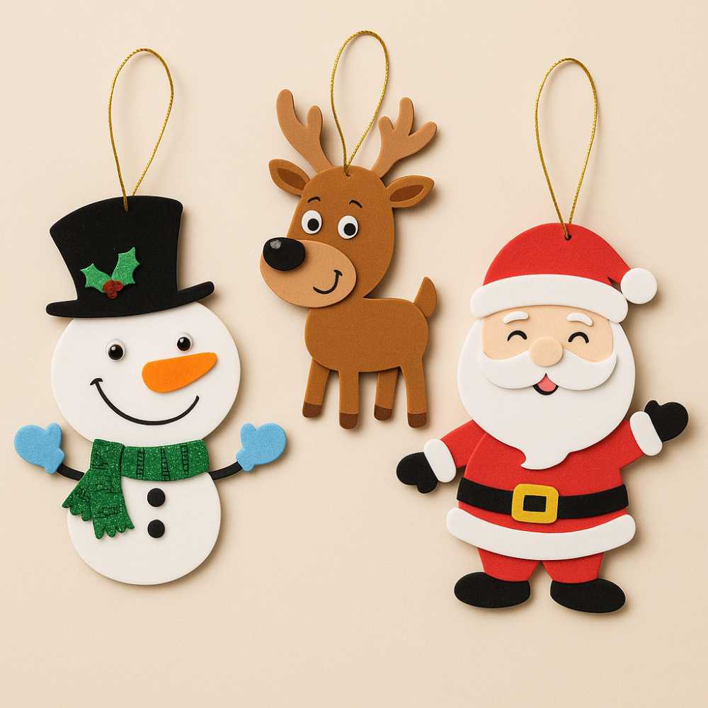 Ornamente Crăciun din spumă – set 3 bucăți, modele mixte [4]