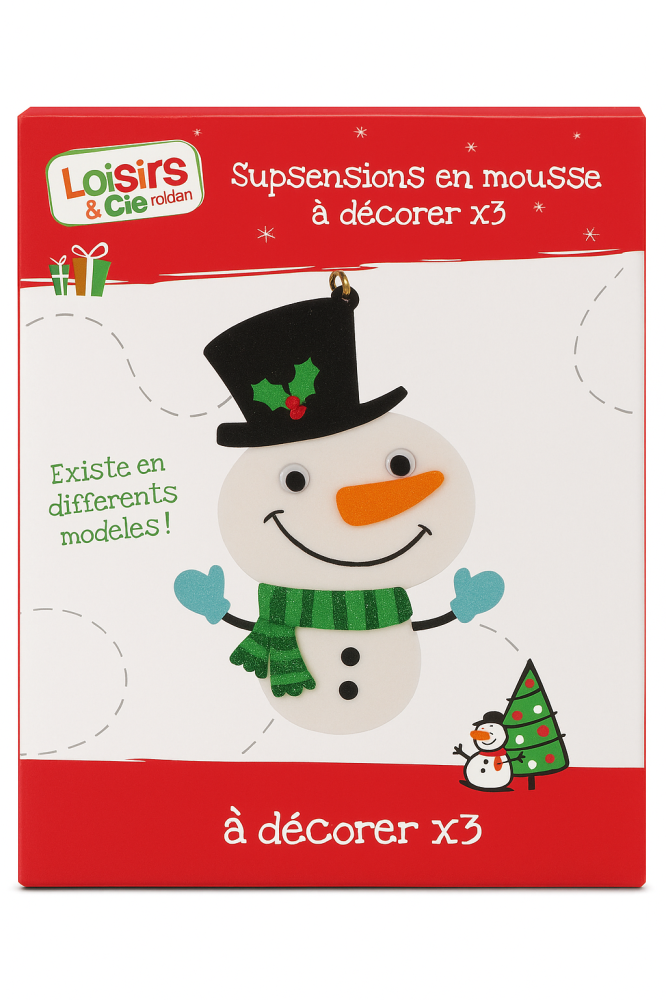 Ornamente Crăciun din spumă – set 3 bucăți, modele mixte [5]