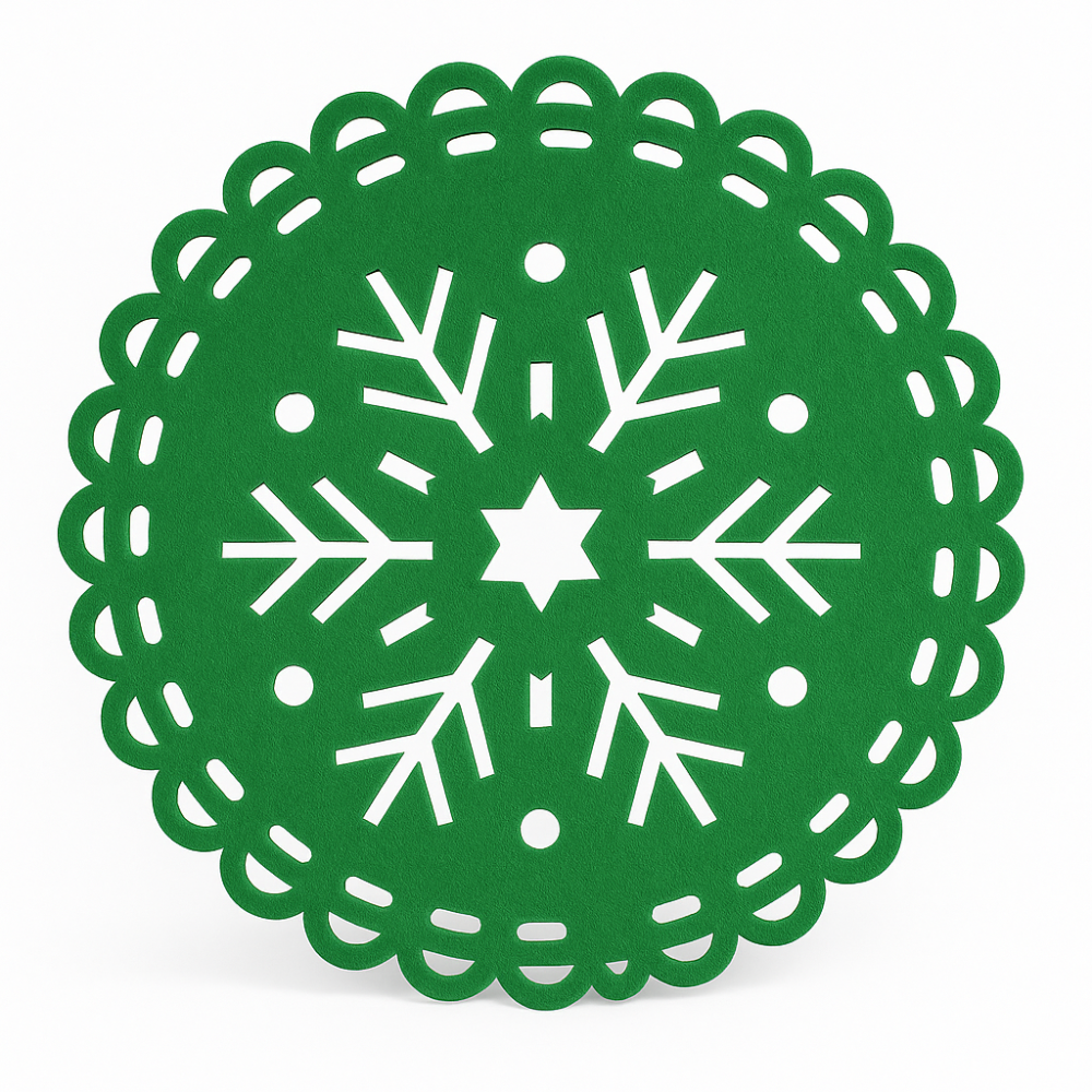 Placemat Crăciun D35 – suport din fetru cu fulg decupat [2]