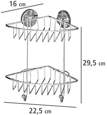 Etajeră colț Wenko Vacuum-Loc – Fără găurire, oțel inox [1]