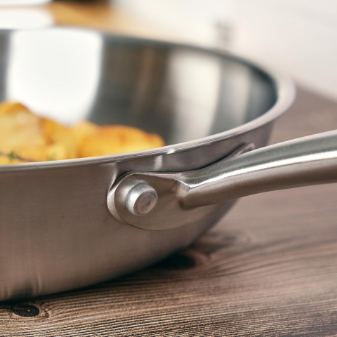 Tigaie KAMBERG Triply Ø24 cm – inox 18/10, fără PFAS, compatibilă inducție și cuptor [2]