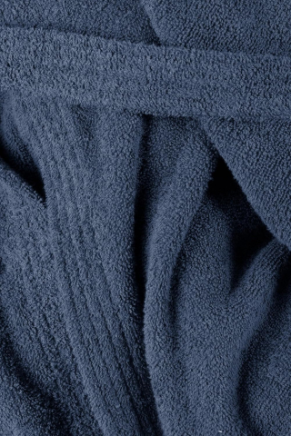 Halat de Baie cu Glugă Caleffi Minorca, 100% Bumbac, Indigo, Mărimea XL – Unisex, Pentru Baie, Saună și Relaxare Acasă [1]