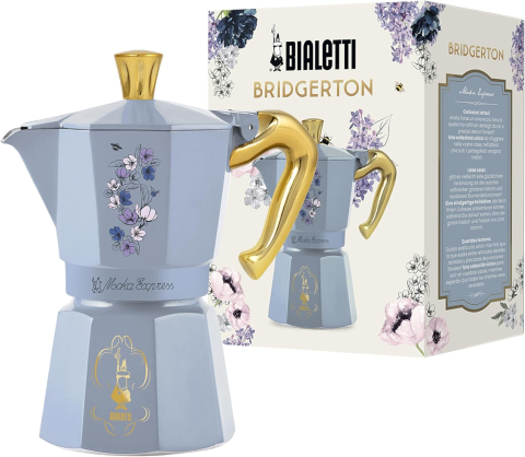 Produse Resigilate - Cafetieră Moka 6 Cești 270 ml Aluminiu – Ediție Bridgerton | Bialetti