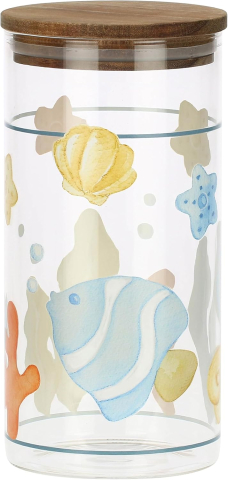 Recipiente depozitare și pentru deplasare - Borcan de depozitare cu capac THUN model - Sea to Fall in Love - Large