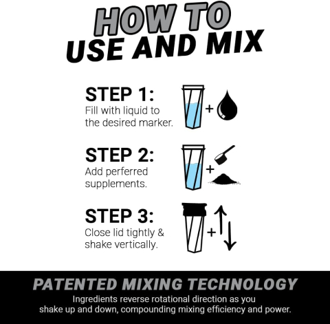 Shaker Helimix 2.0 Vortex, 800 ml (28 oz) – Bidon Proteine & Smoothie, Fără Biluță de Mixare, Fără Cocoloașe, Rezistent, Spălabil la Mașină, BPA & BPS Free [2]