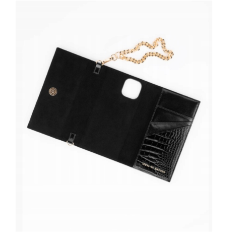 Husa - Etui iDeal of Sweden Neo Noir Croco pentru iPhone 12 Pro Max – design elegant, negru cu textură croco [2]