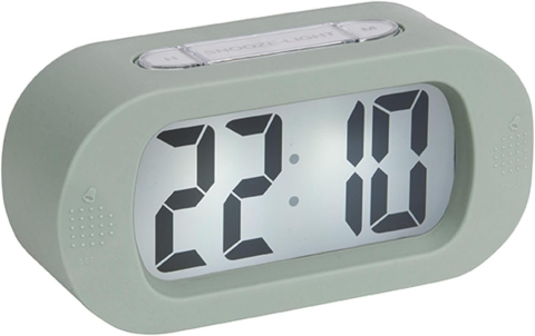 Ceasuri și bijuterii - Karlsson Ceas Deșteptător Digital din Silicon – Verde, 7×14×5 cm