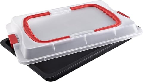 Produse - Tavă Dr. Oetker Bake & Go 42×29×4 cm cu capac – Antiaderentă