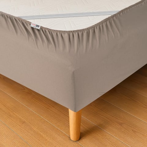 Casă - Husă cadru pat 160x200 cm WRAPPYBAG, elastică, acoperire completă, OEKO-TEX – Taupe