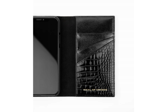 Husa - Etui iDeal of Sweden Neo Noir Croco pentru iPhone 12 Pro Max – design elegant, negru cu textură croco [1]