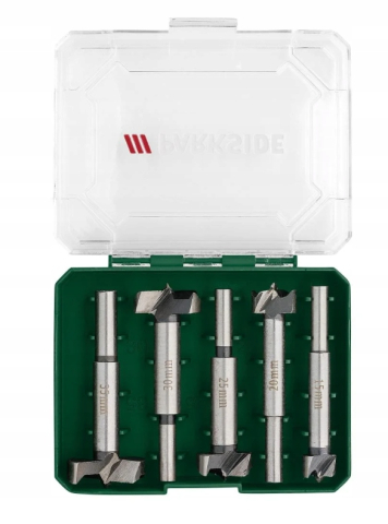 Unelte - Set carote lemn Ø15–35 mm PARKSIDE – burghie pentru găuri mari în lemn