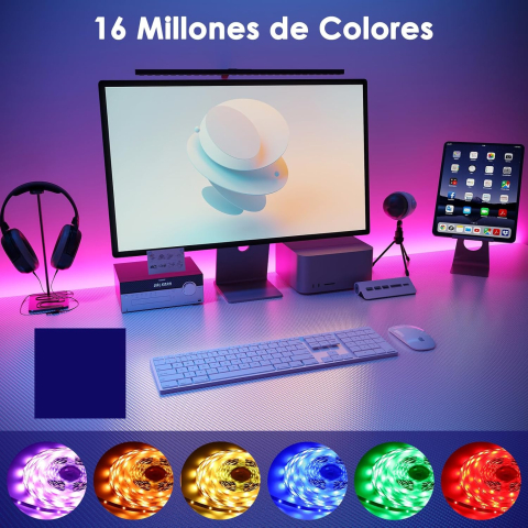 Bandă LED RGB 10m 5050 cu App și Telecomandă 24V [4]