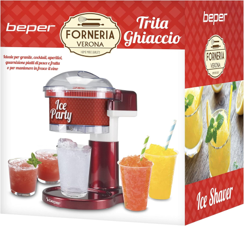 Zdrobitor electric de gheață, 30 W – BEPER P102GEL100| Lame Inox, Siguranță Integrată, Ideal pentru Cocktails & Granita [1]