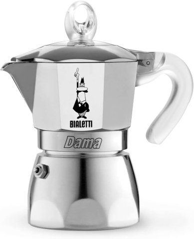 ☕ Bialetti Dama Pure Ice – Cafetieră italiană din aluminiu, 1 ceașcă (67 ml), capac transparent [3]