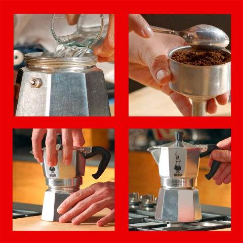 Bialetti Moka Express 6 Cești – Espressor Italian din Aluminiu, Nou Resigilat [1]