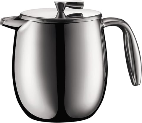 Ustensile de bucătărie - Cafetieră French Press din Oțel Inoxidabil cu Pereți Dubli, 500 ml – Păstrează Cafeaua Fierbinte 2 Ore – Bodum Columbia