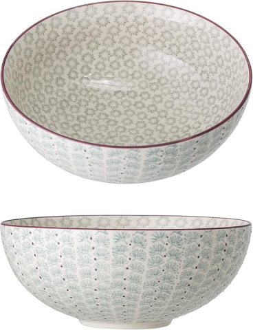 Bol mare Bloomingville Maya 2.6L – Stoneware verde, Ø 28.5 cm, elegant și rezistent [1]