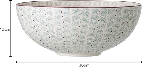 Bol mare Bloomingville Maya 2.6L – Stoneware verde, Ø 28.5 cm, elegant și rezistent [2]
