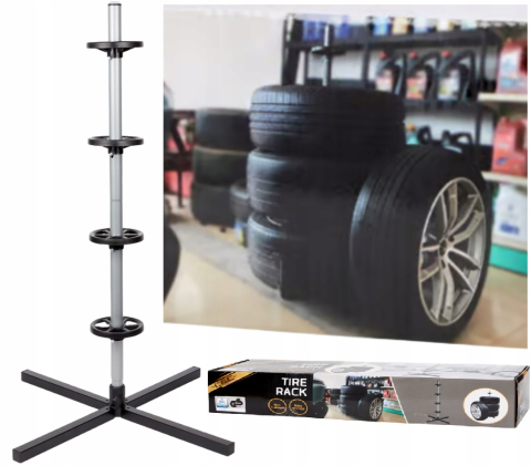 Suport metalic depozitare anvelope, capacitate 100 kg – reglabil și stabil, ideal garaj – C&C Automotive [1]