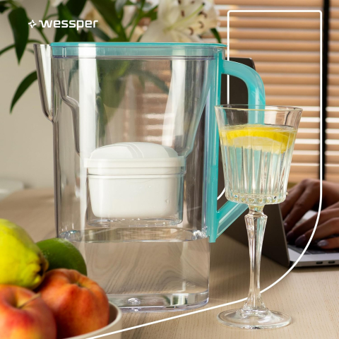 Wessper Cană Filtrantă 2.7 L Mint + 6 Filtre – Carbon Activ & Ion Exchange [3]