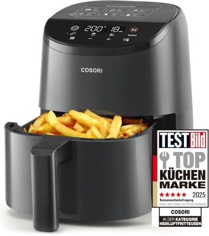 Produse Resigilate - Friteuză cu aer cald 2L compactă și economică – mini airfryer silențios pentru porții mici – COSORI (Resigilat)