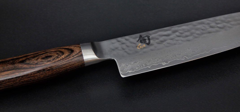 Ustensile de bucătărie - Cuțit Santoku Mic Kai Shun Premier Tim Mälzer, 14 cm – TDM-1727 | Damasc, Handmade, Cutie Cadou din Lemn