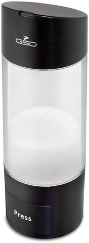 Dozator de Zahăr GSD 32026, Negru & Acrilic – Sugar Dispenser Modern, cu Dozare la Buton, 10 x 10 x 18 cm [2]