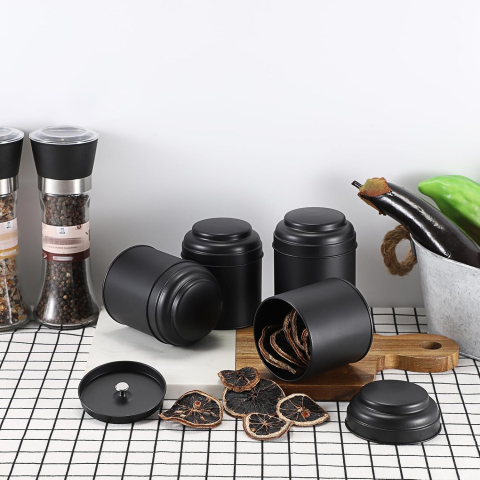 Set 6 Recipiente Metalice Etanșe 237 ml – IGNPION pentru Ceai, Cafea, Condimente [5]