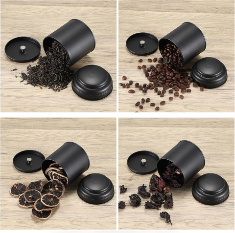 Set 6 Recipiente Metalice Etanșe 237 ml – IGNPION pentru Ceai, Cafea, Condimente [2]