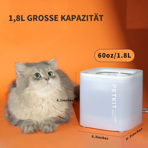 Fântână Apă Pisici/Câini 1.85 L cu LED & Pompă Silențioasă – PETKIT Cybertail [1]