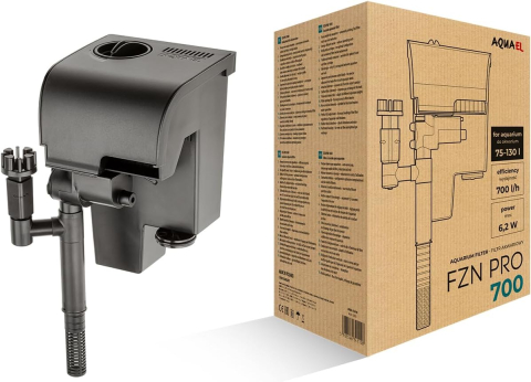 Accesorii - AQUAEL FZN PRO 700 – Filtru Backpack Acvarii 75–130L, 700 L/h, 6.2W, Ultra-Silențios