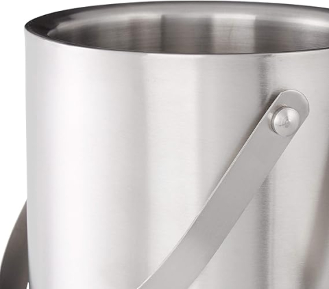 Găleată Gheață Inox 1.5L cu Capac & Clești – Relaxdays, Dublu-Perete [2]