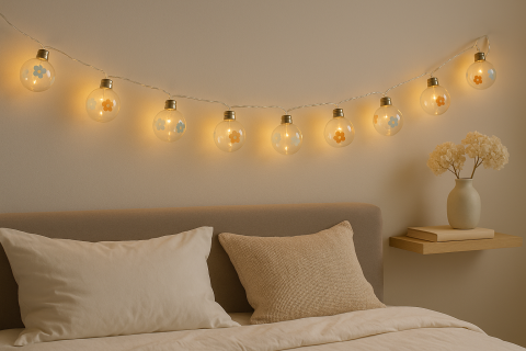 Ghirlandă luminoasă decorativă cu 10 globuri din sticlă, LED [1]