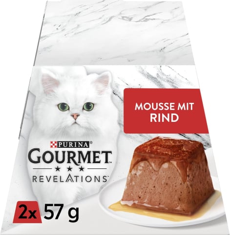 Hrană pentru animale de companie - Purina GOURMET Revelations Mousse cu Vită – 24 Porții, Hrană Umedă Pisici