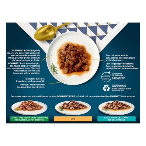 GOURMET Perle Sauce Rack – Hrană Umedă Pisici în Sos, 12×85g [2]