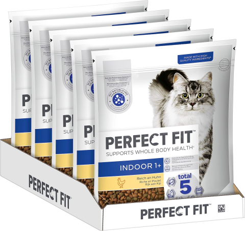 Hrană pentru animale de companie - Hrană Pisici Indoor 1+ cu Pui, 5×1.4kg – PERFECT FIT™