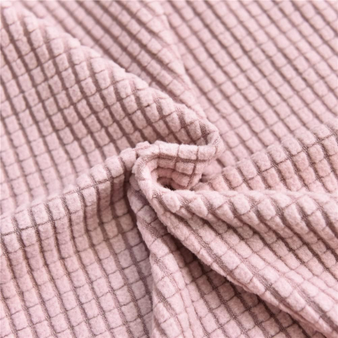 Husă fotoliu Wing Chair 2 piese Jacquard – Highdi, elastică, roz [1]