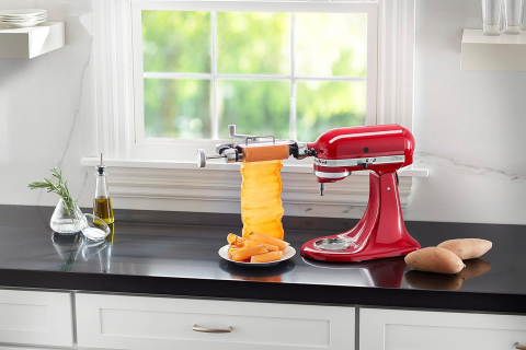 Accesoriu pentru feliat legume în foi subțiri KitchenAid KSMSCA –  din aluminiu, culoare metalică [2]