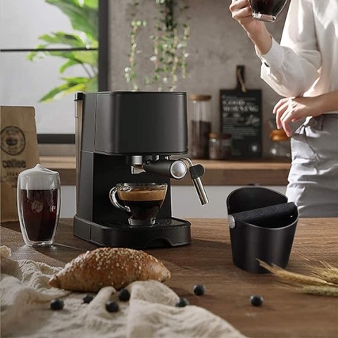 Knock Box pentru Zaț Cafea – ABS Durabil, Bară Anti-Zgomot, Portafiltru [1]