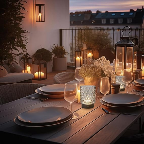 Lampă LED Wireless din Sticlă, Touch 3 Trepte, IP44 – BRILONER [1]