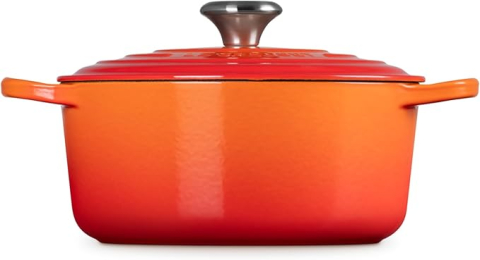 Le Creuset Signature – Oală Rotundă din Fontă Emailată cu Capac, Ø 24 cm, 4.2 L, Culoare Roșu Copt [3]